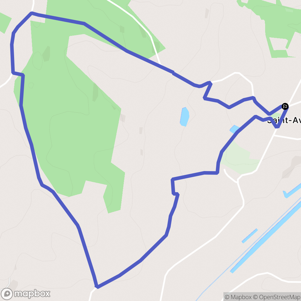Saint-Avit : carte du parcours de randonnée - France