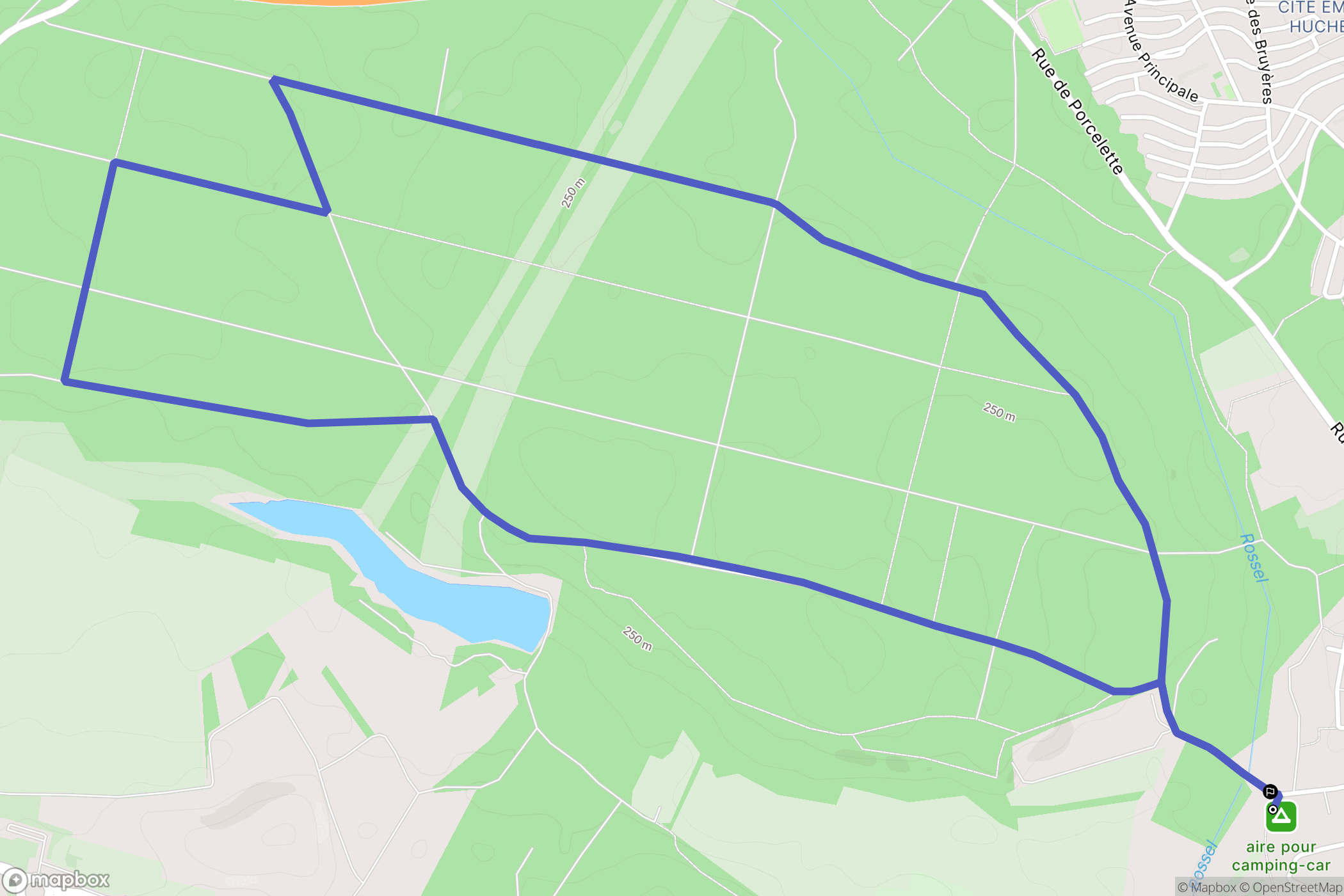 Saint-Avold : carte du parcours de randonnée - France