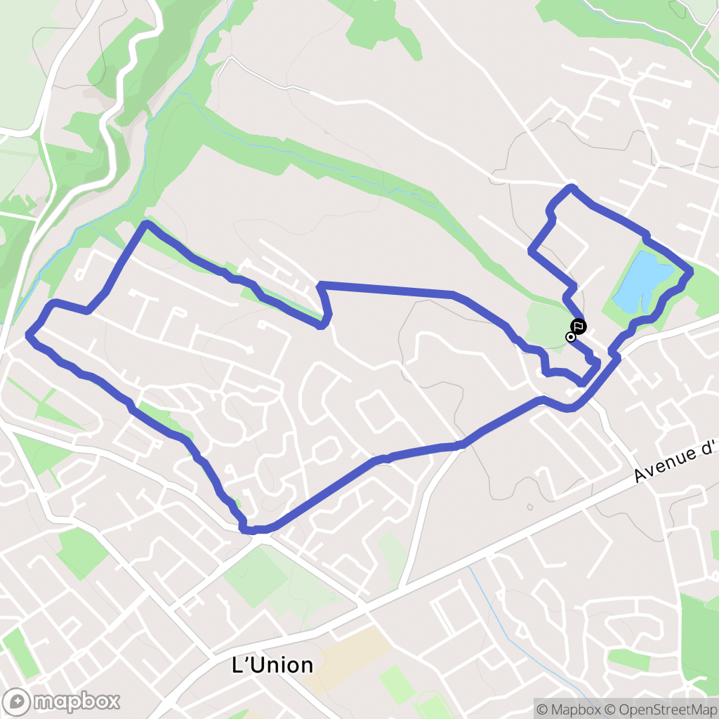 Saint-Jean : carte du parcours de randonnée - France