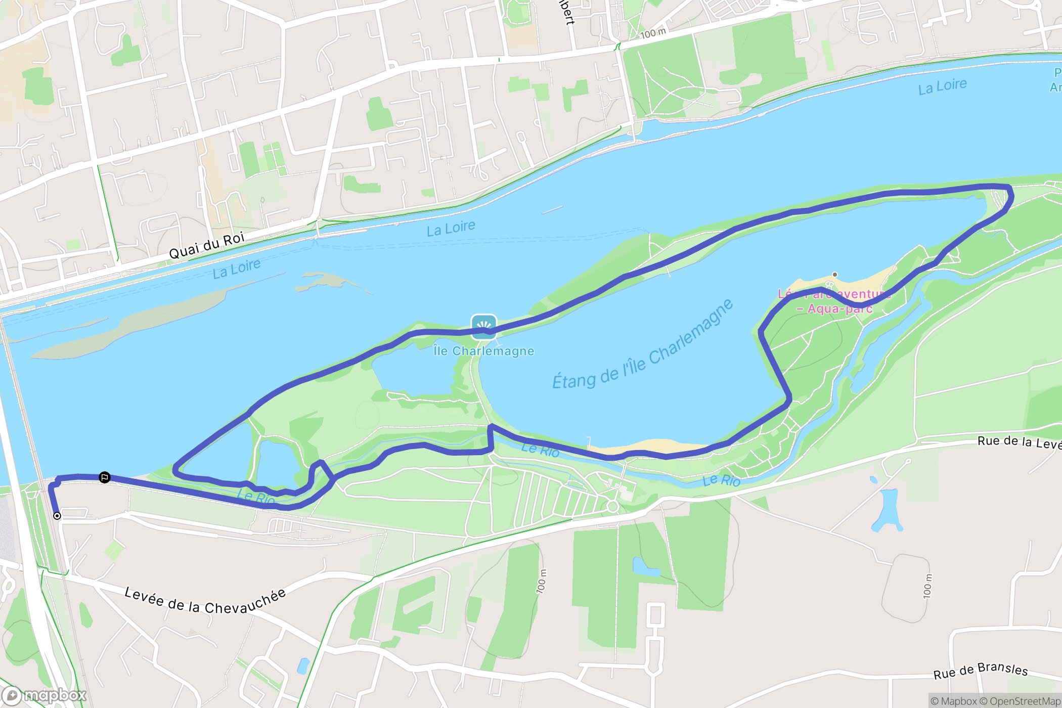 Saint-Jean-le-Blanc : carte du parcours de randonnée - France