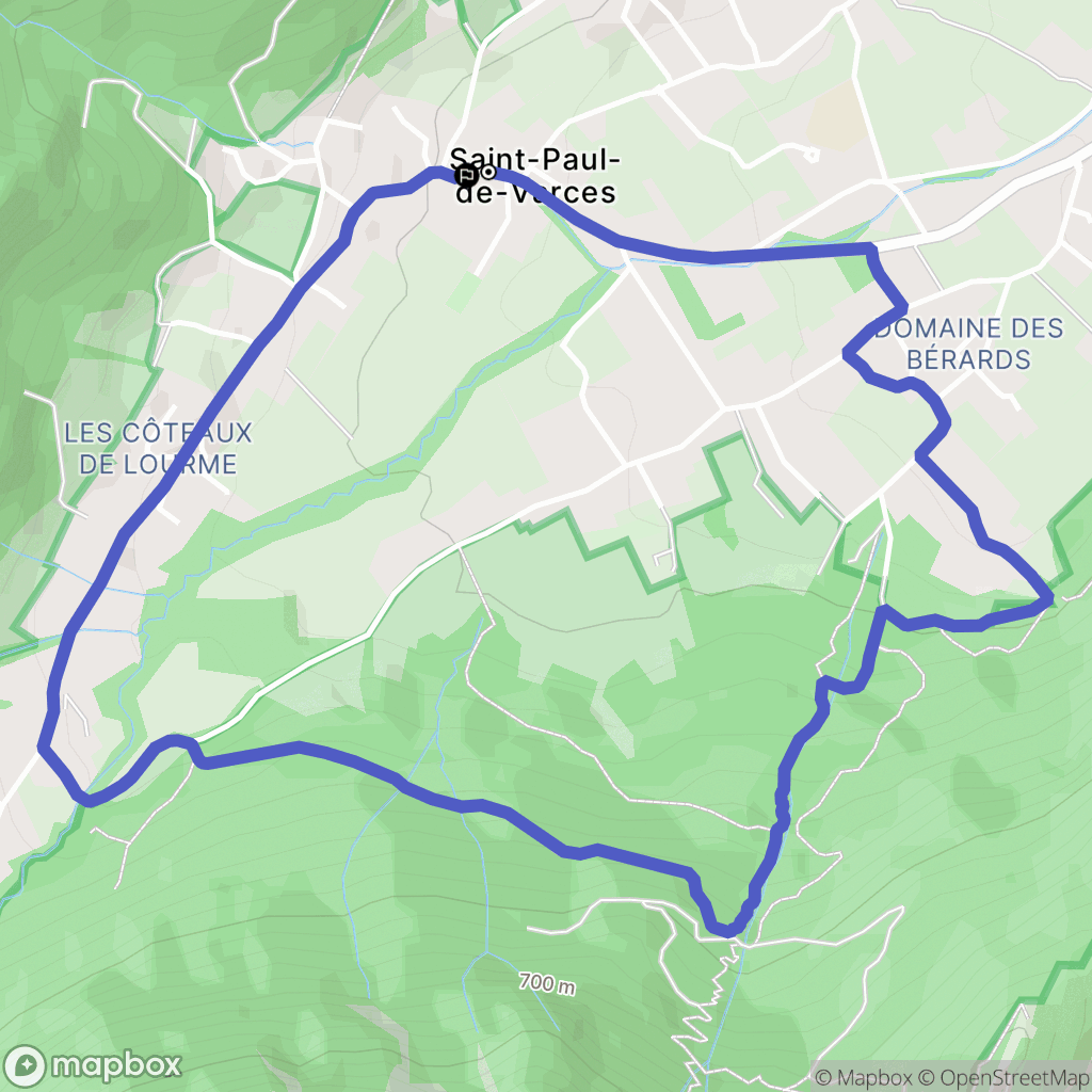 Saint-Paul-de-Varces : carte du parcours de randonnée - France
