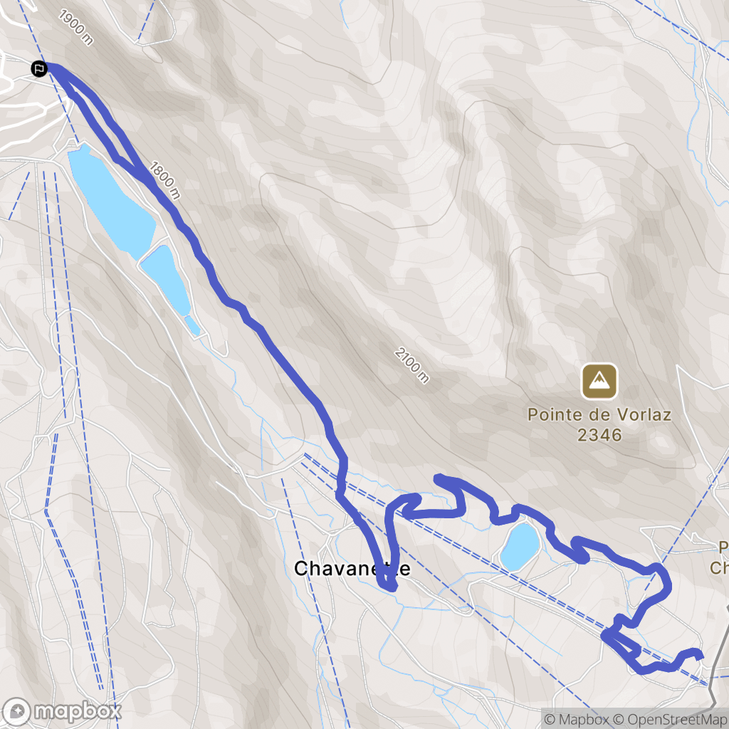 Morzine : carte du parcours de randonnée - France