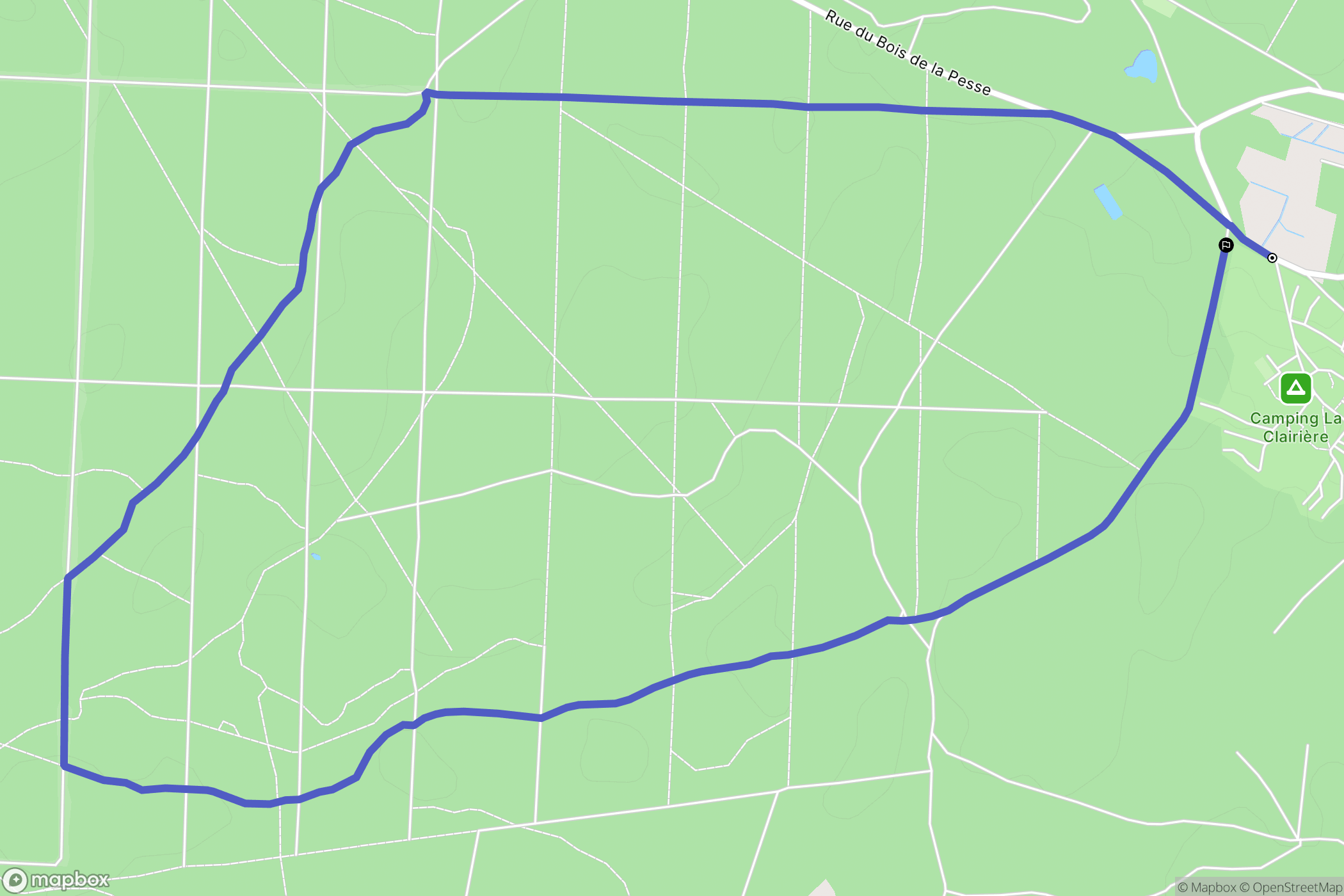 La Tremblade : carte du parcours de randonnée - France