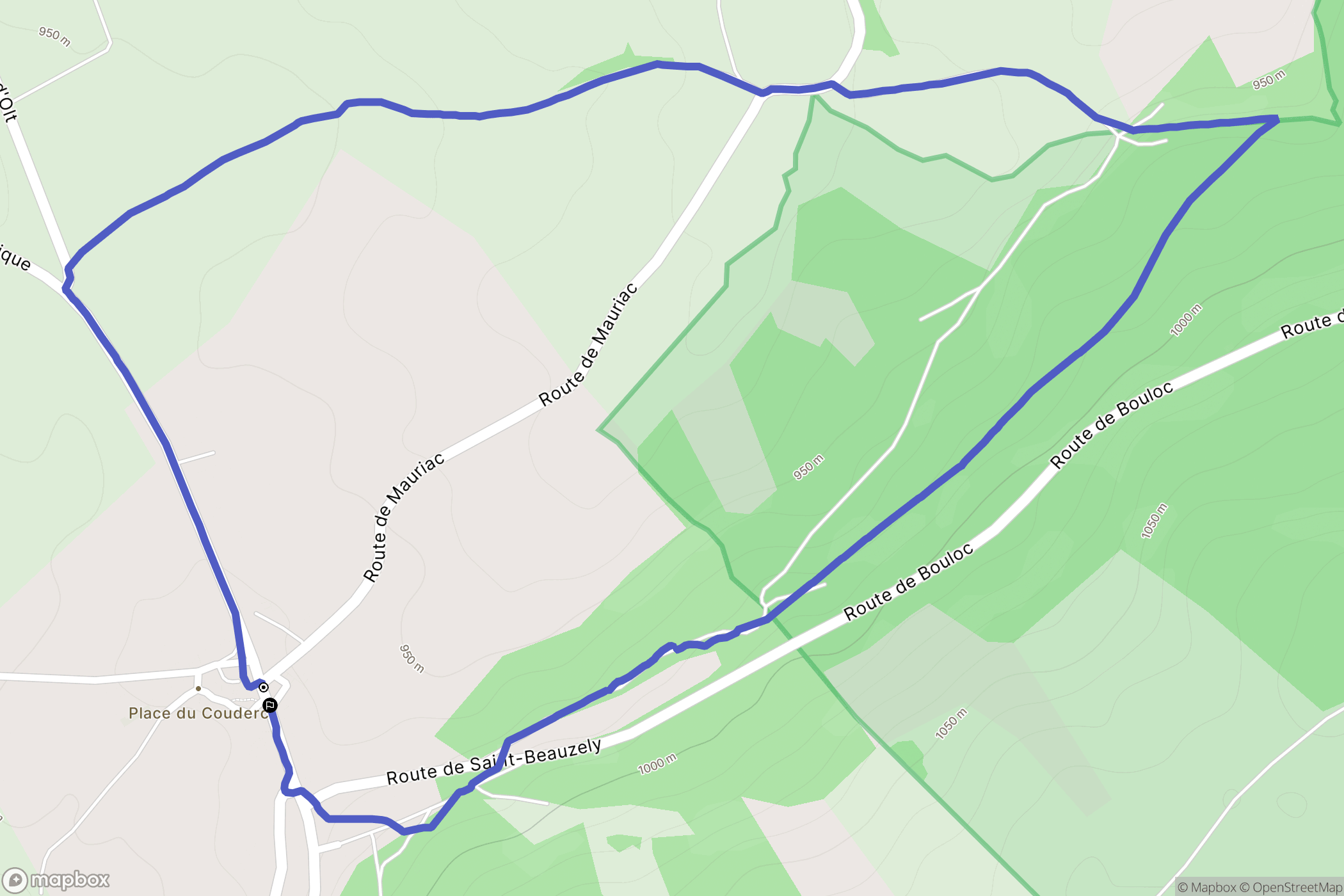 Salles-Curan : carte du parcours de randonnée - France