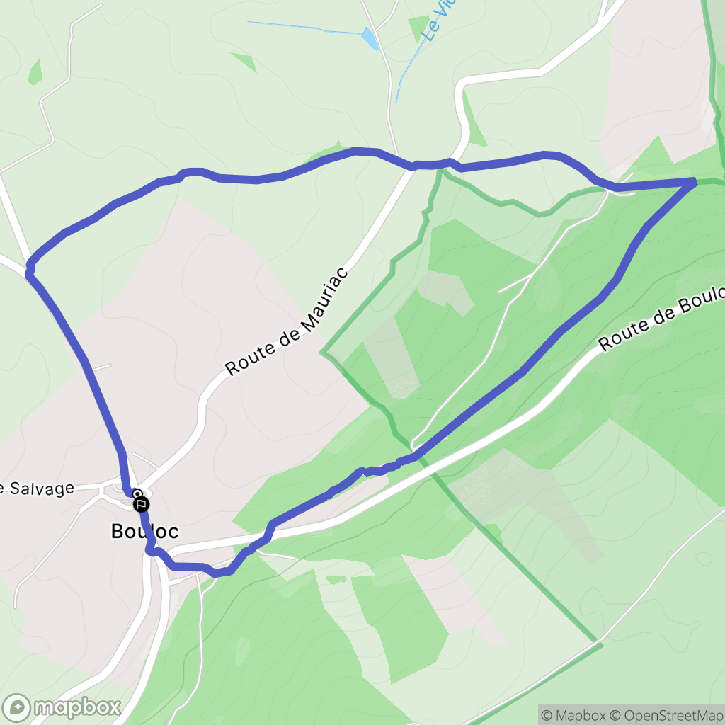 Salles-Curan : carte du parcours de randonnée - France