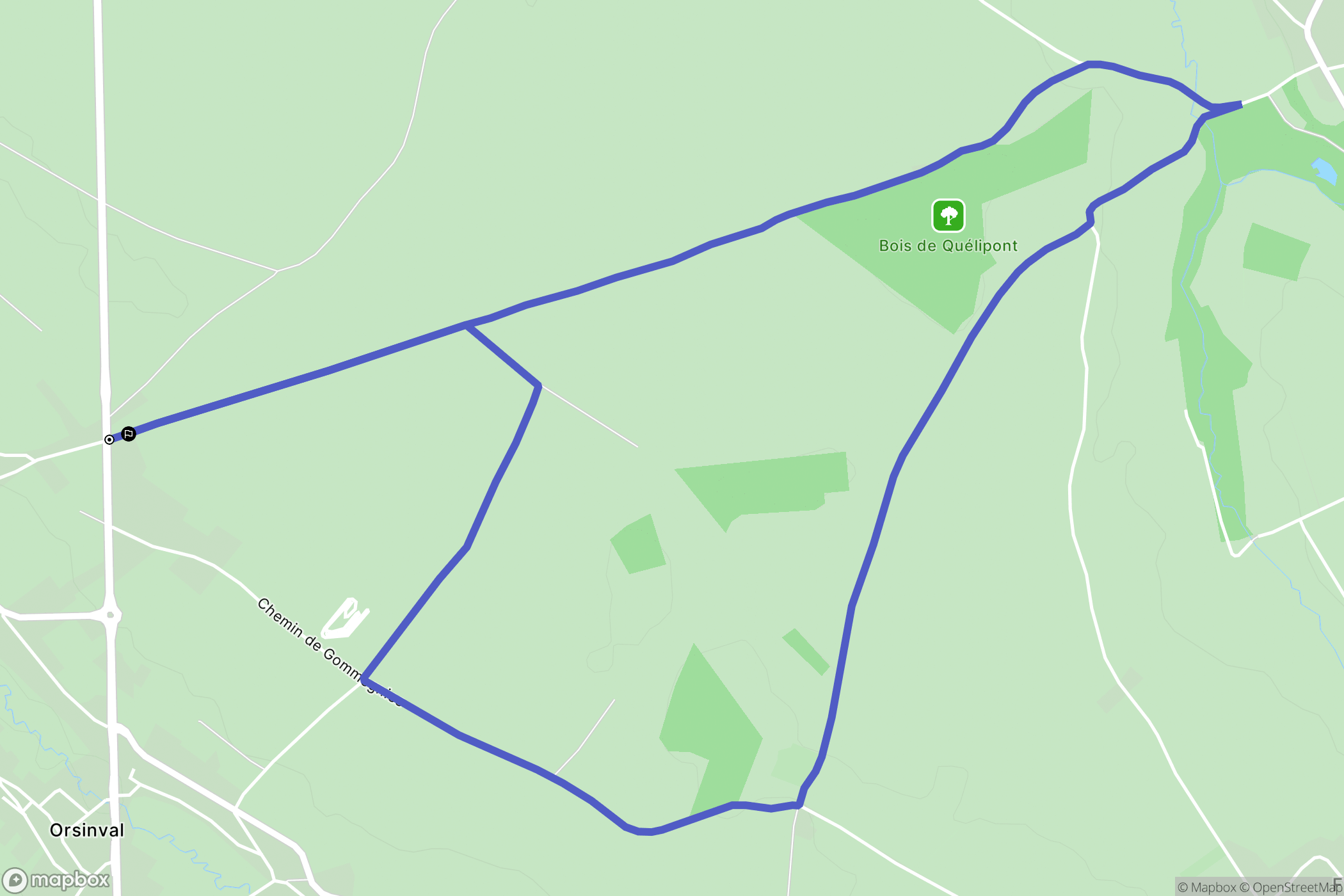 Villers-Pol : carte du parcours de randonnée - France