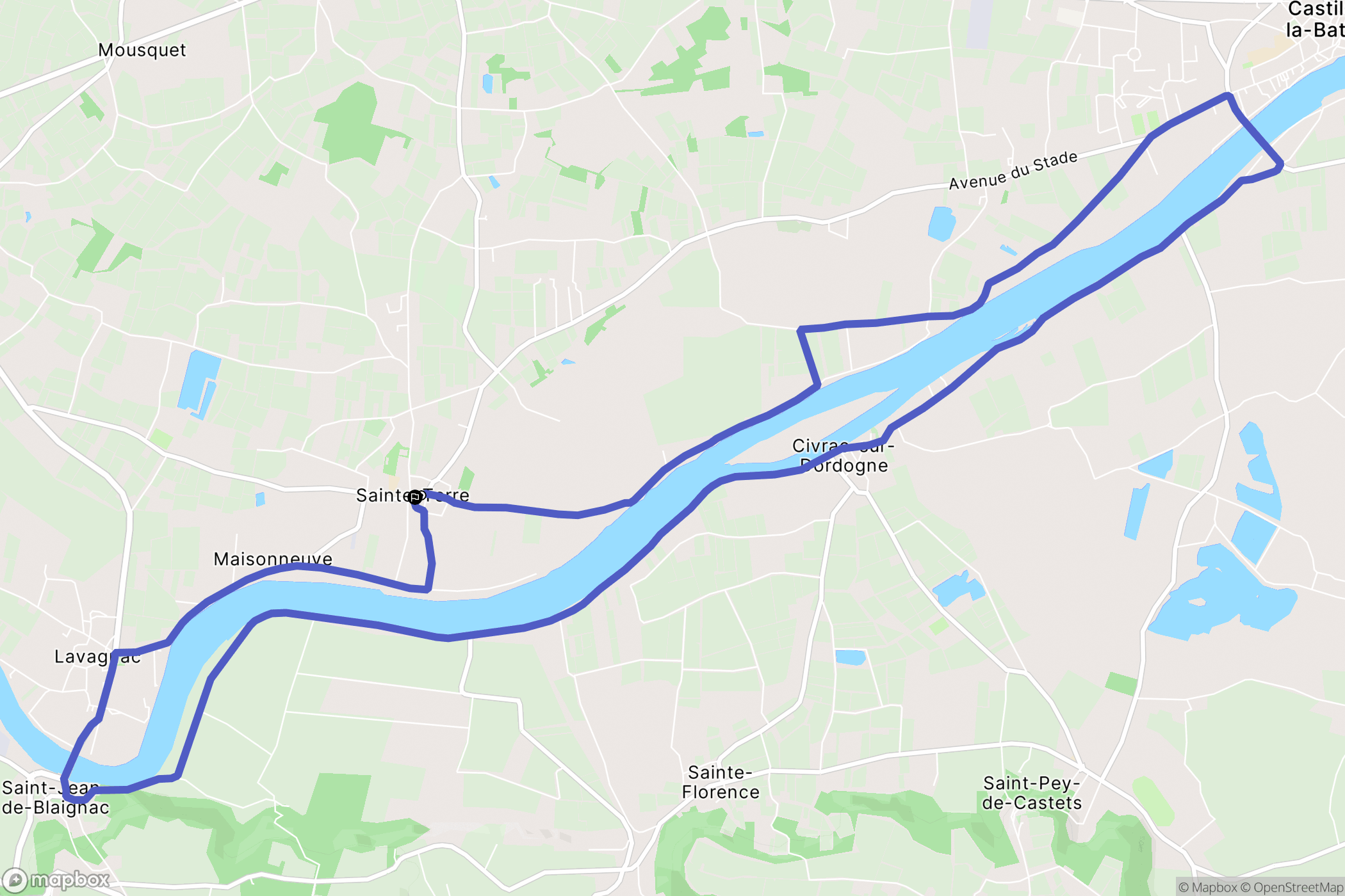 Sainte-Terre : carte du parcours de randonnée - France