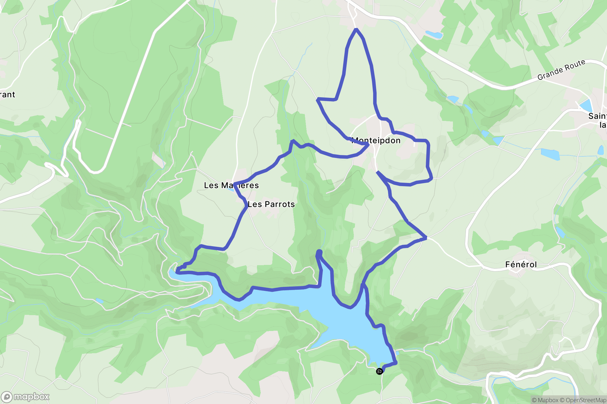 Saint-Hilaire-la-Croix : carte du parcours de randonnée - France