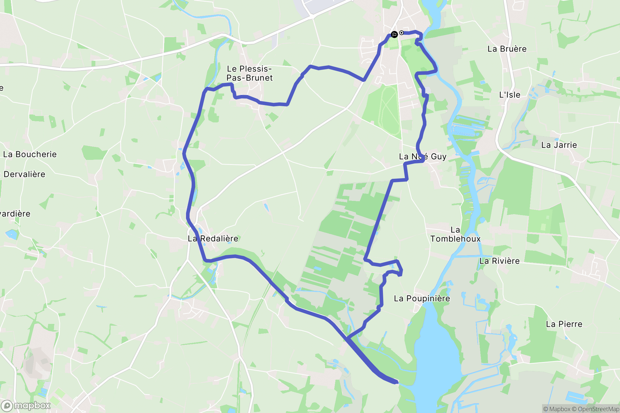 Nort-sur-Erdre : carte du parcours de randonnée - France