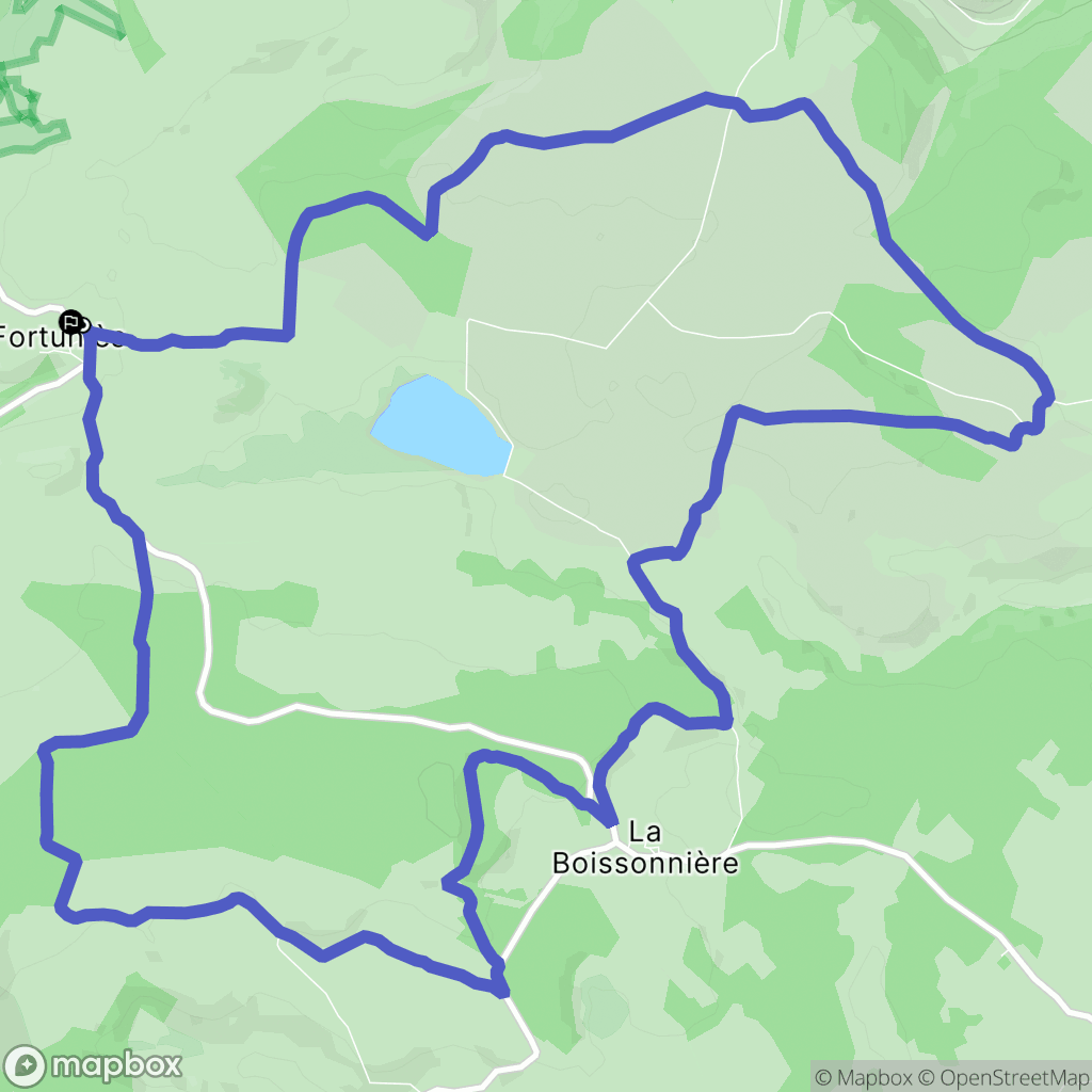 Dienne : carte du parcours de randonnée - France