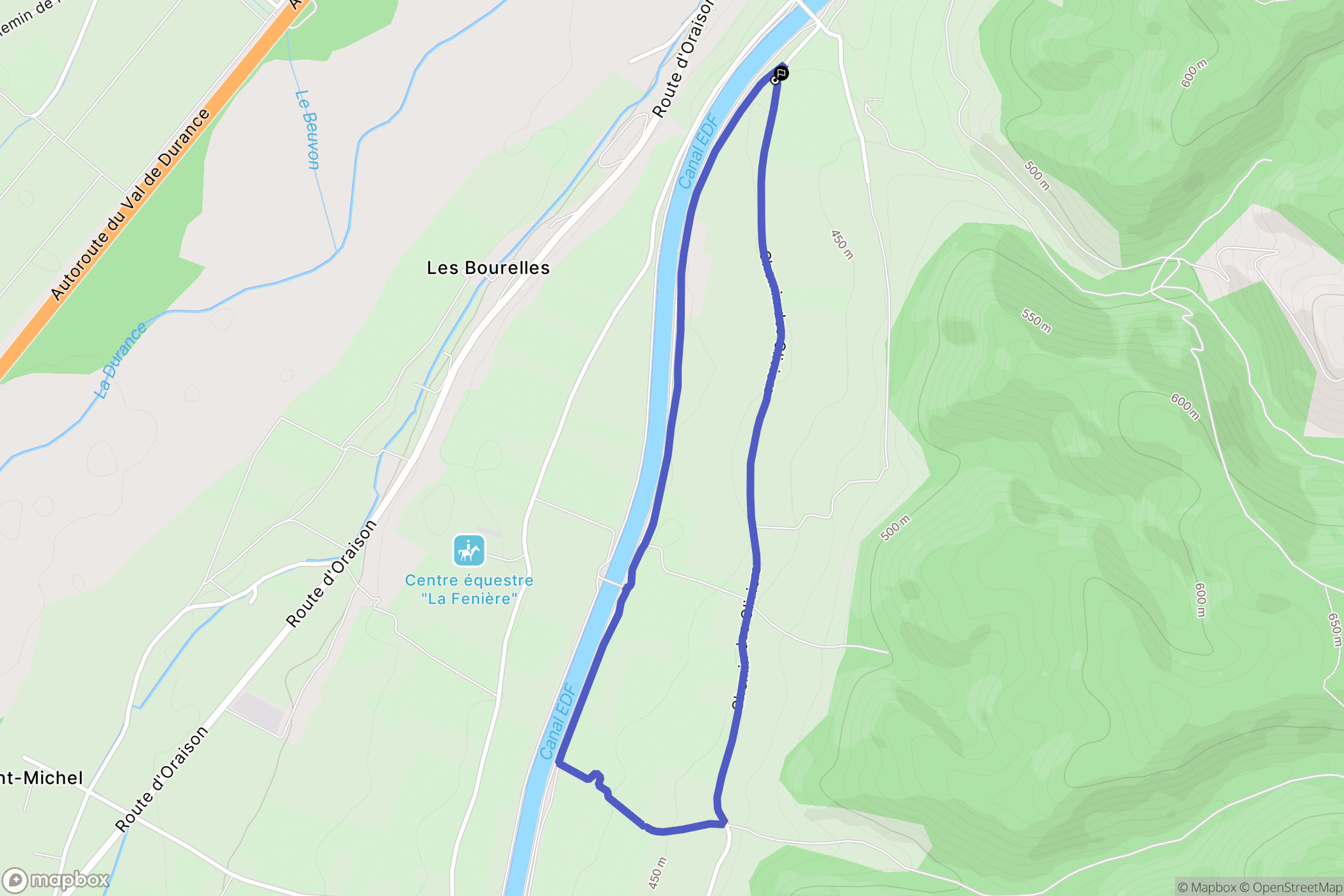Les Mées : carte du parcours de randonnée - France