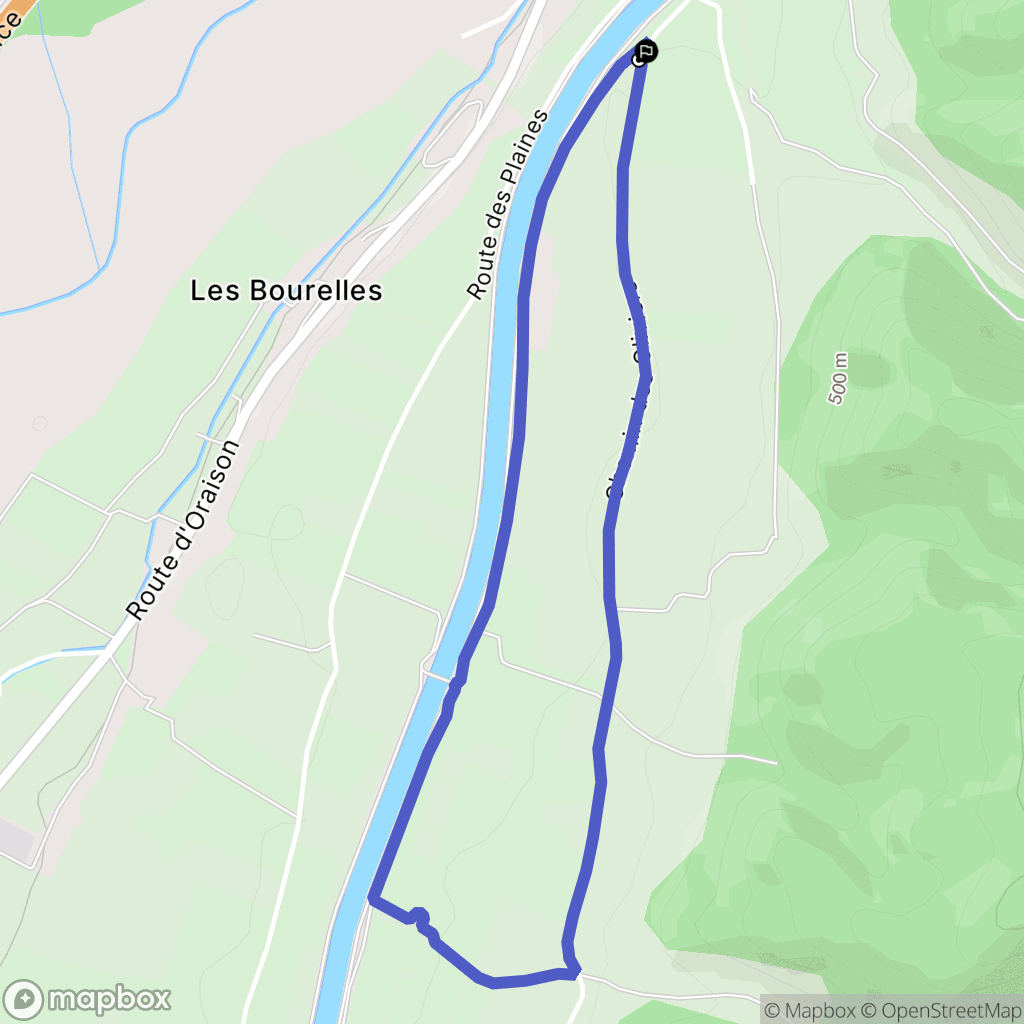 Les Mées : carte du parcours de randonnée - France
