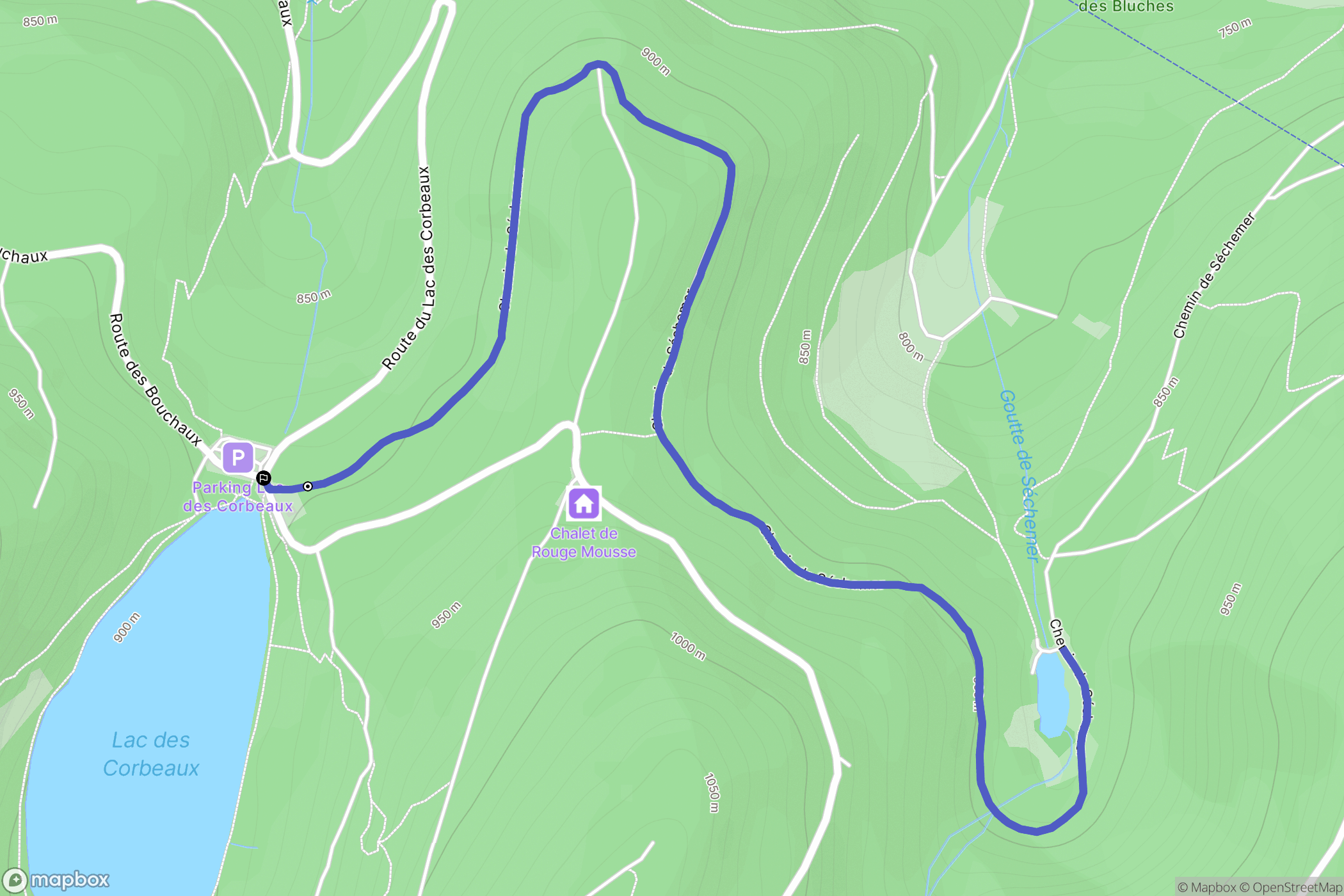 La Bresse : carte du parcours de randonnée - France