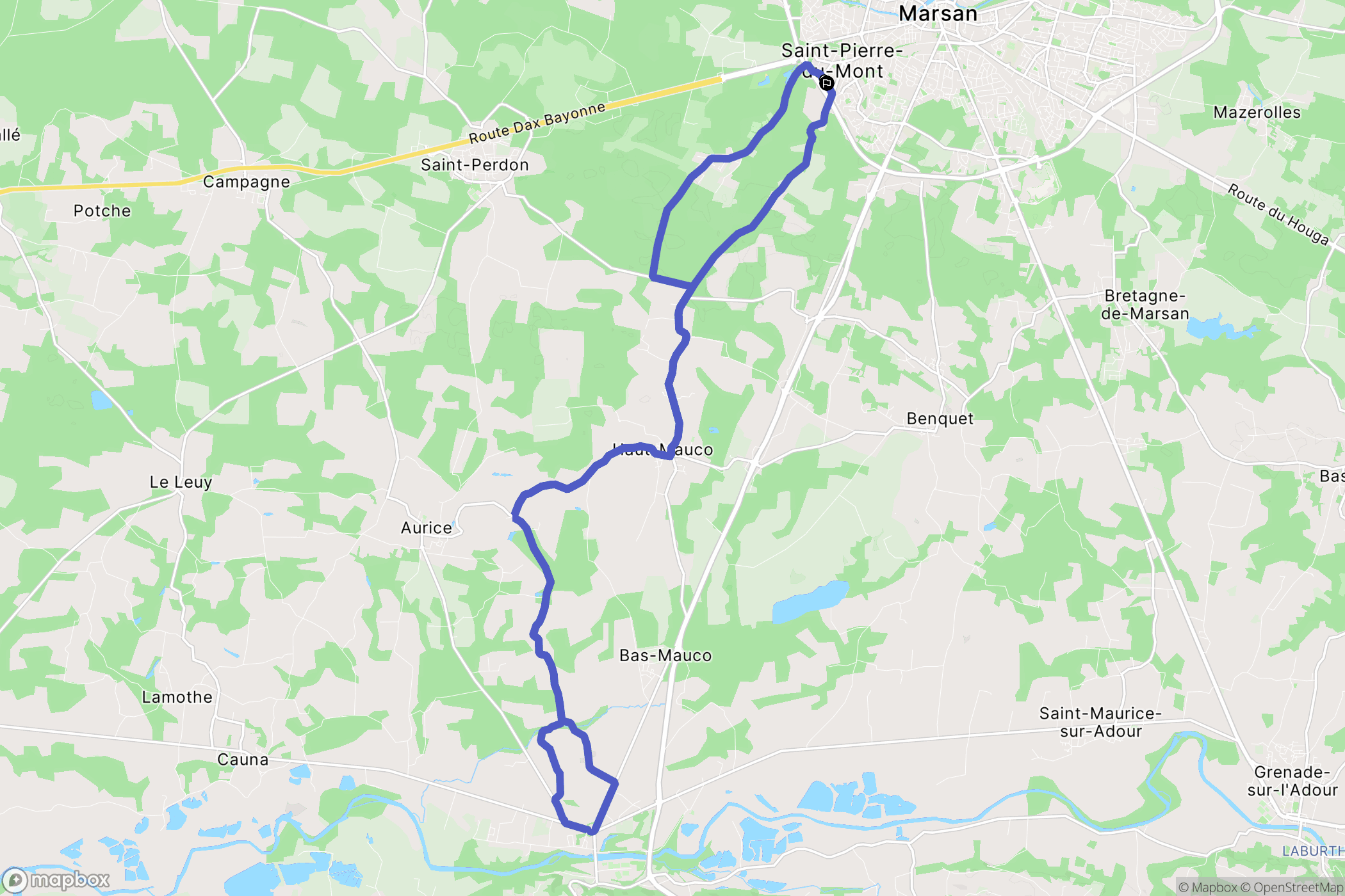Saint-Pierre-du-Mont : carte du parcours de randonnée - France