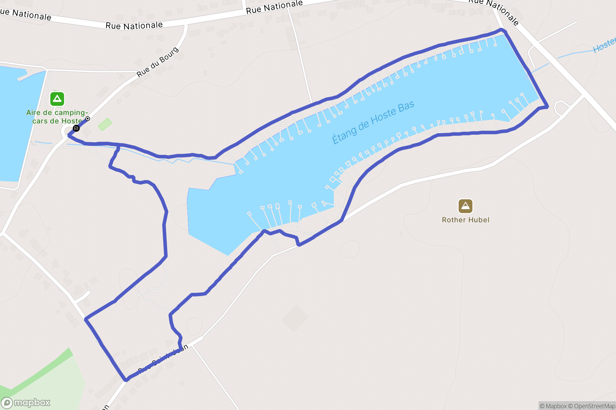 Hoste : carte du parcours de randonnée - France