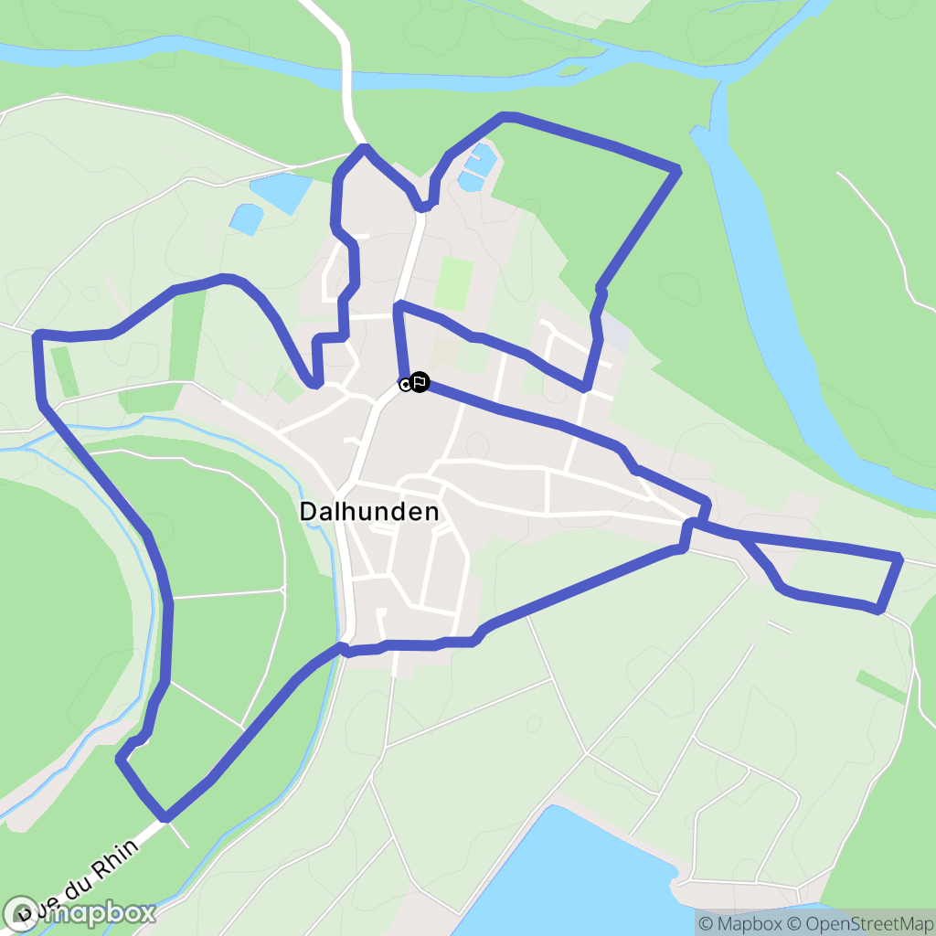 Dalhunden : carte du parcours de randonnée - France