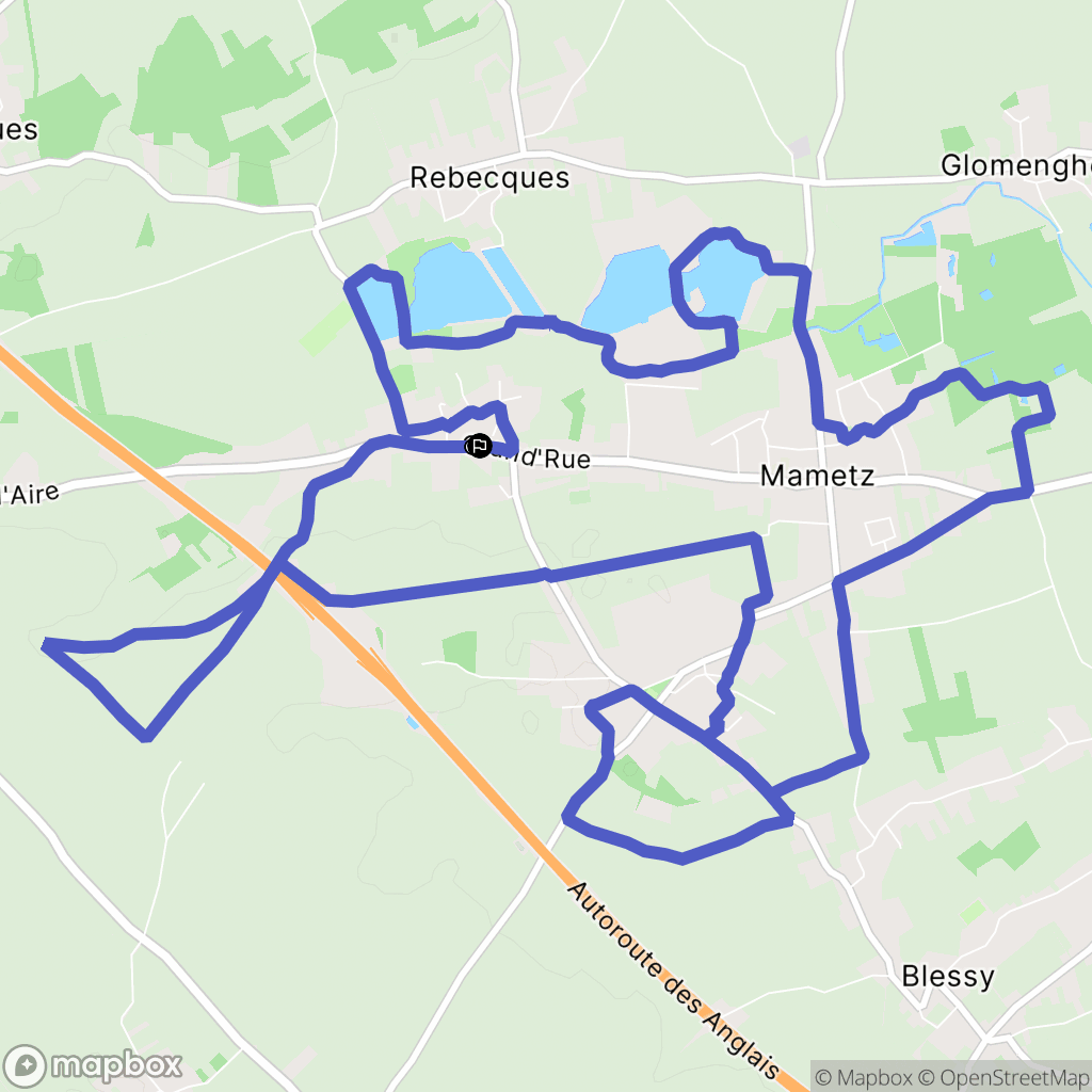 Mametz : carte du parcours de randonnée - France