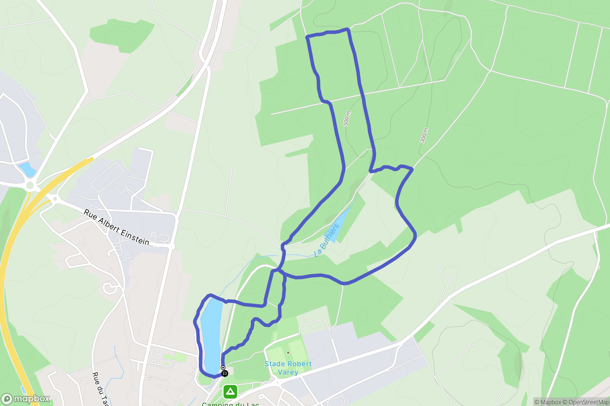 Rioz : carte du parcours de randonnée - France