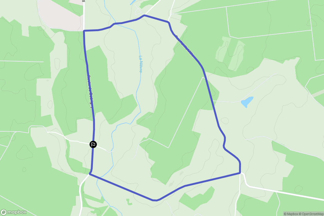 Saint-Aubin-les-Forges : carte du parcours de randonnée - France