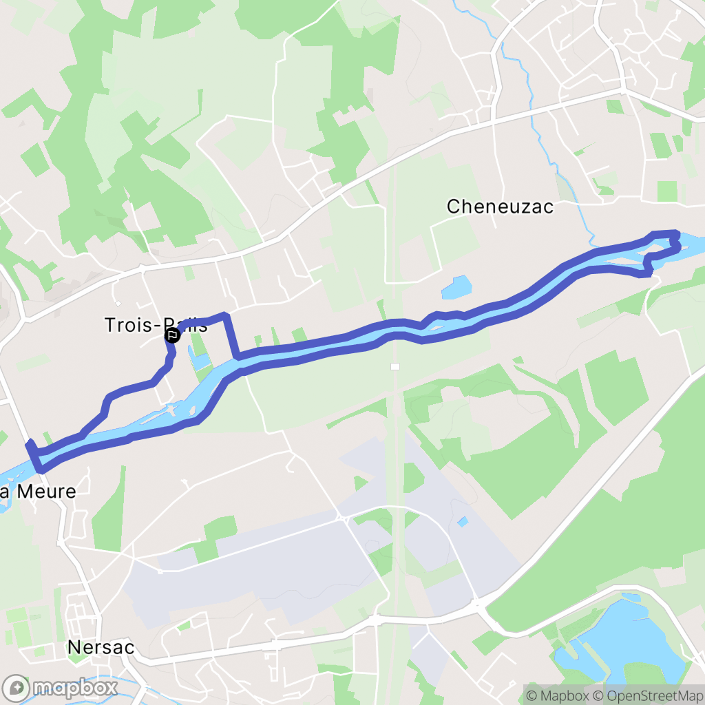 Trois-Palis : carte du parcours de randonnée - France