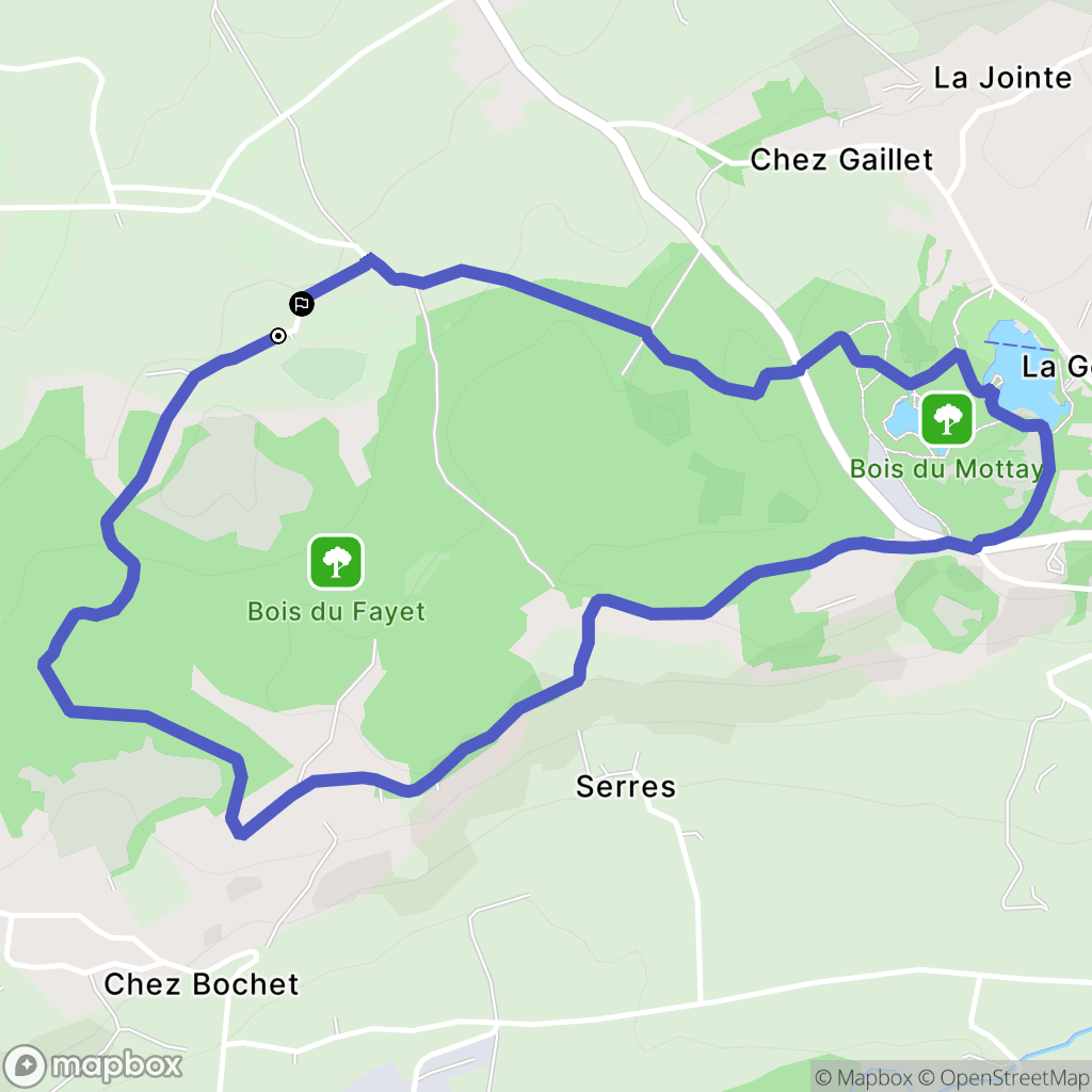 Saint-Paul-en-Chablais : carte du parcours de randonnée - France