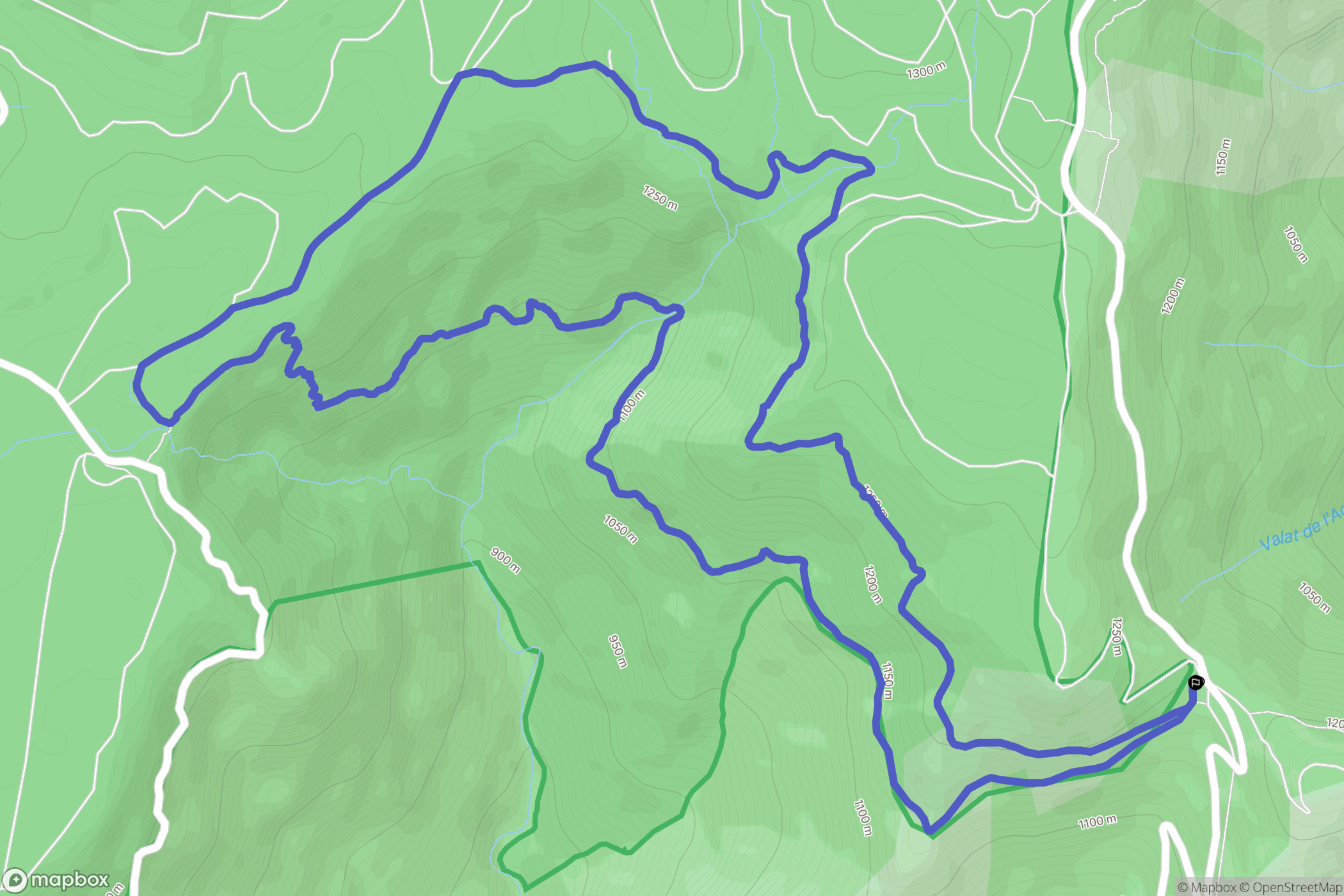 Arphy : carte du parcours de randonnée - France