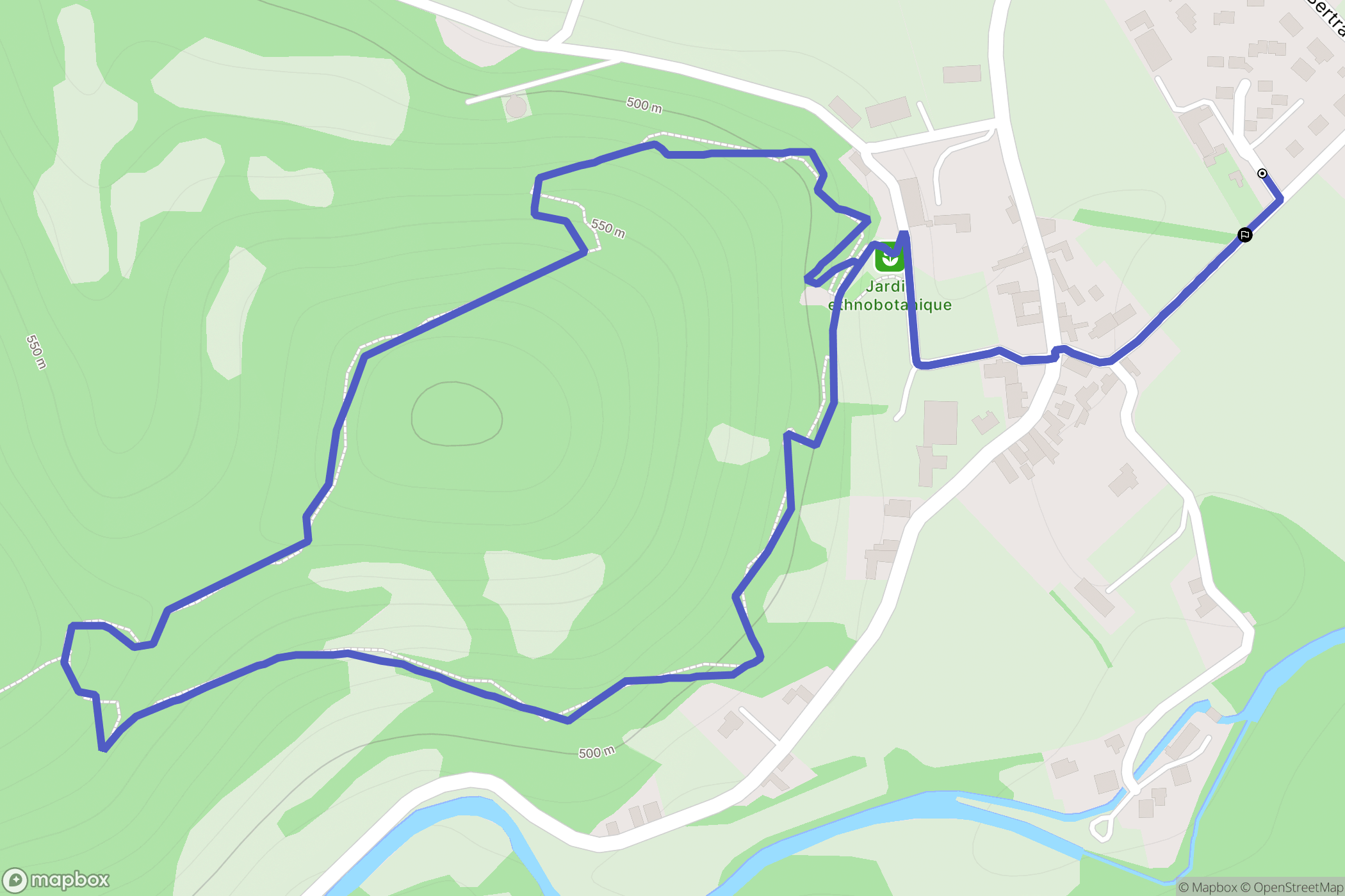 Sarp : carte du parcours de randonnée - France