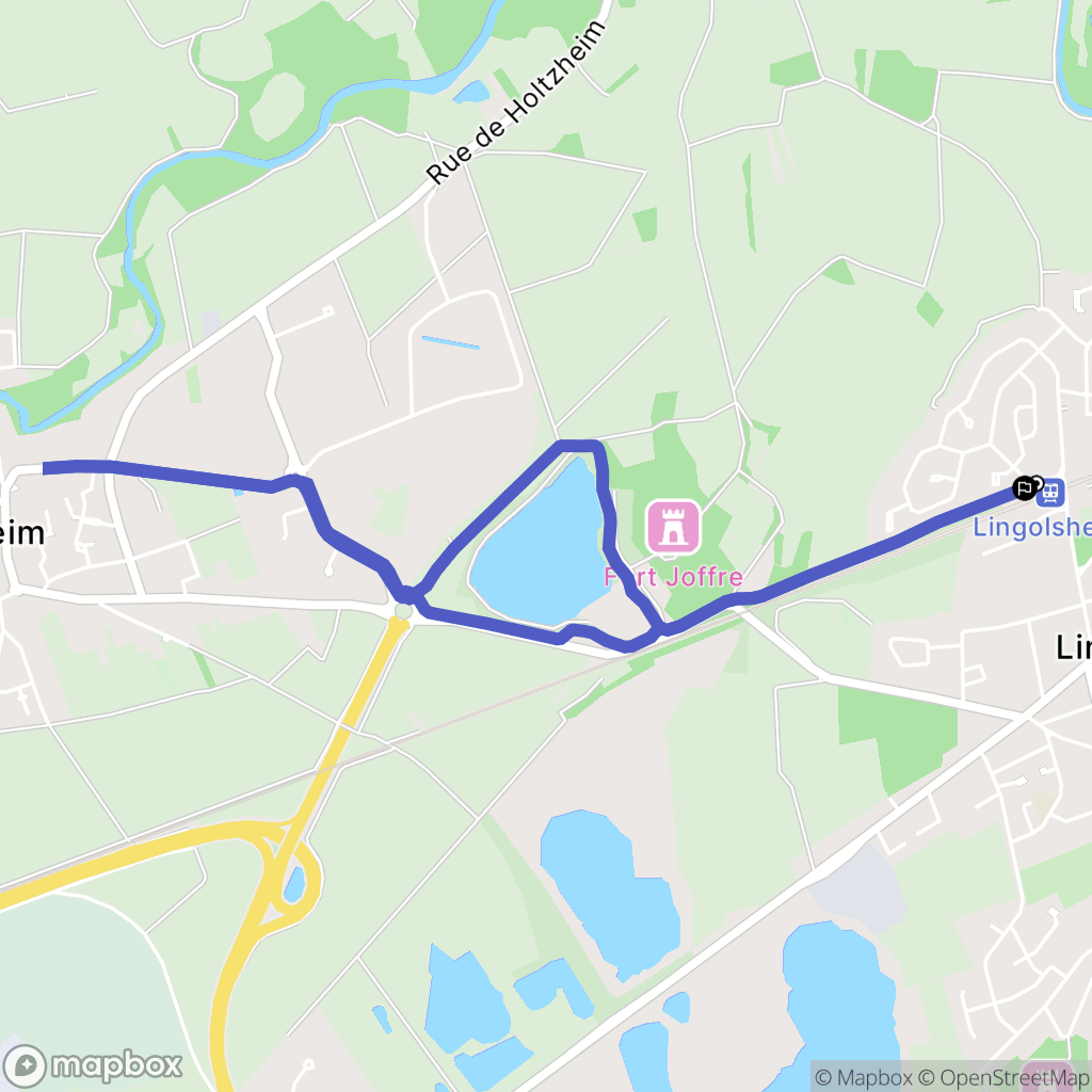 Lingolsheim : carte du parcours de randonnée - France