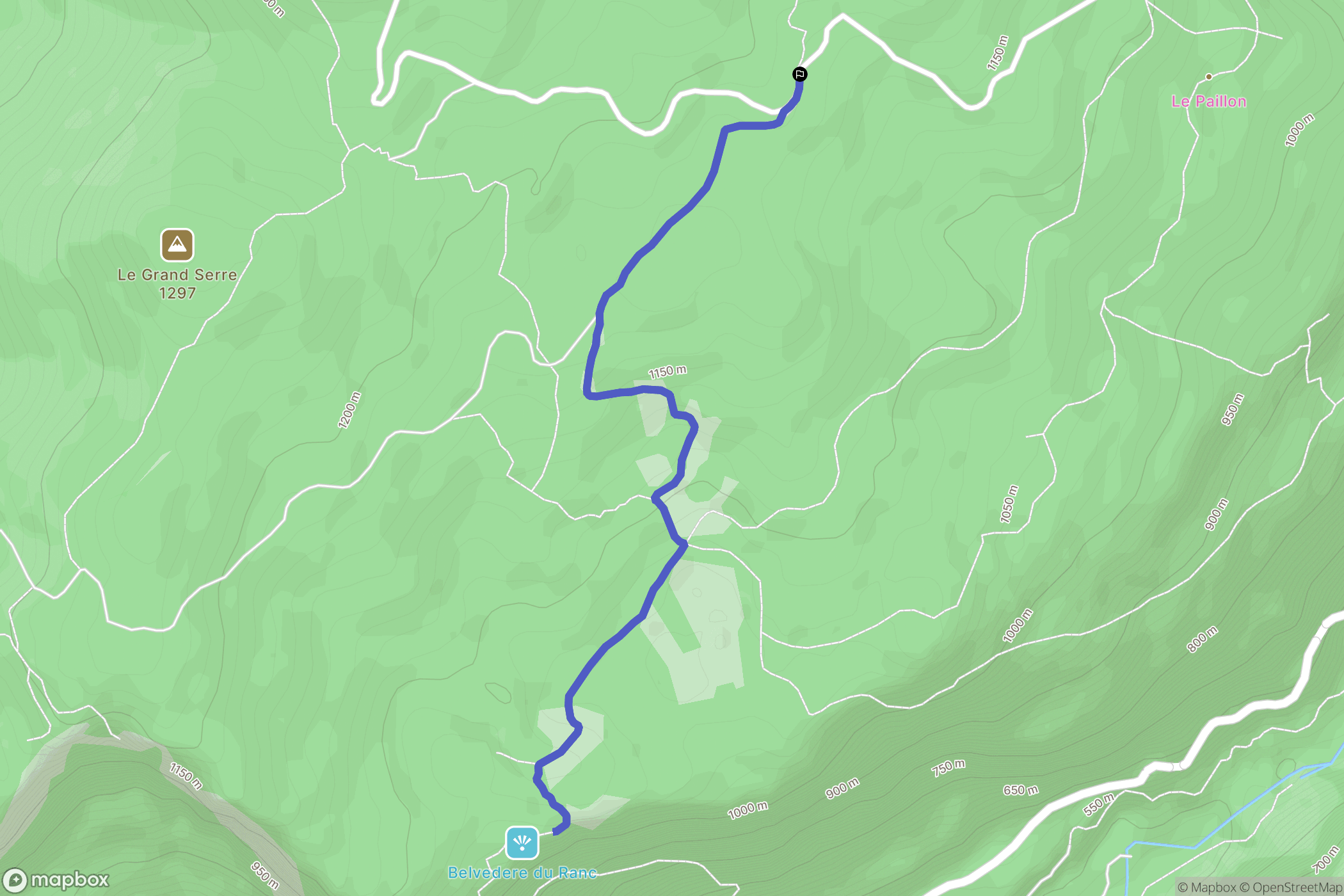 Presles : carte du parcours de randonnée - France
