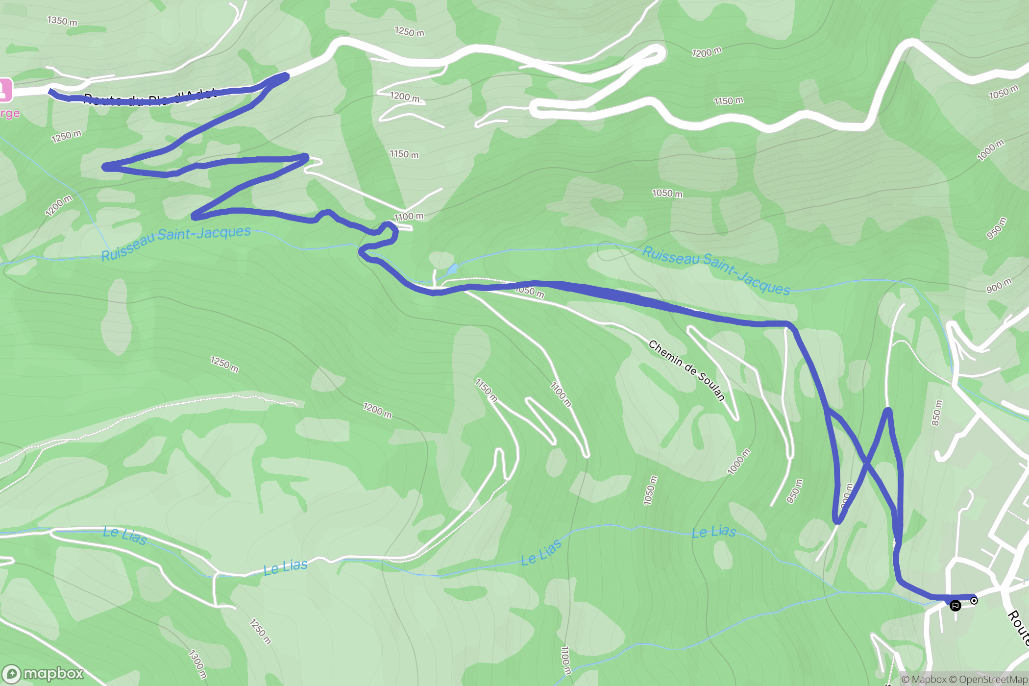 Vignec : carte du parcours de randonnée - France