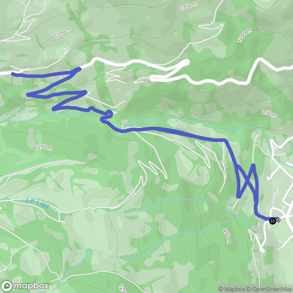 Vignec : carte du parcours de randonnée - France