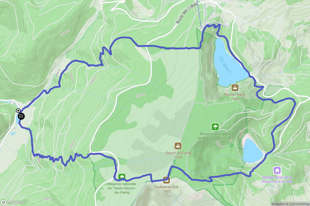 Plainfaing : carte du parcours de randonnée - France
