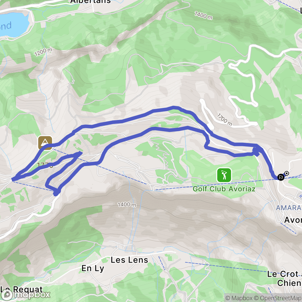 Morzine : carte du parcours de randonnée - France