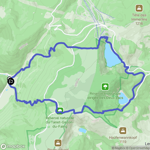 Plainfaing : carte du parcours de randonnée - France