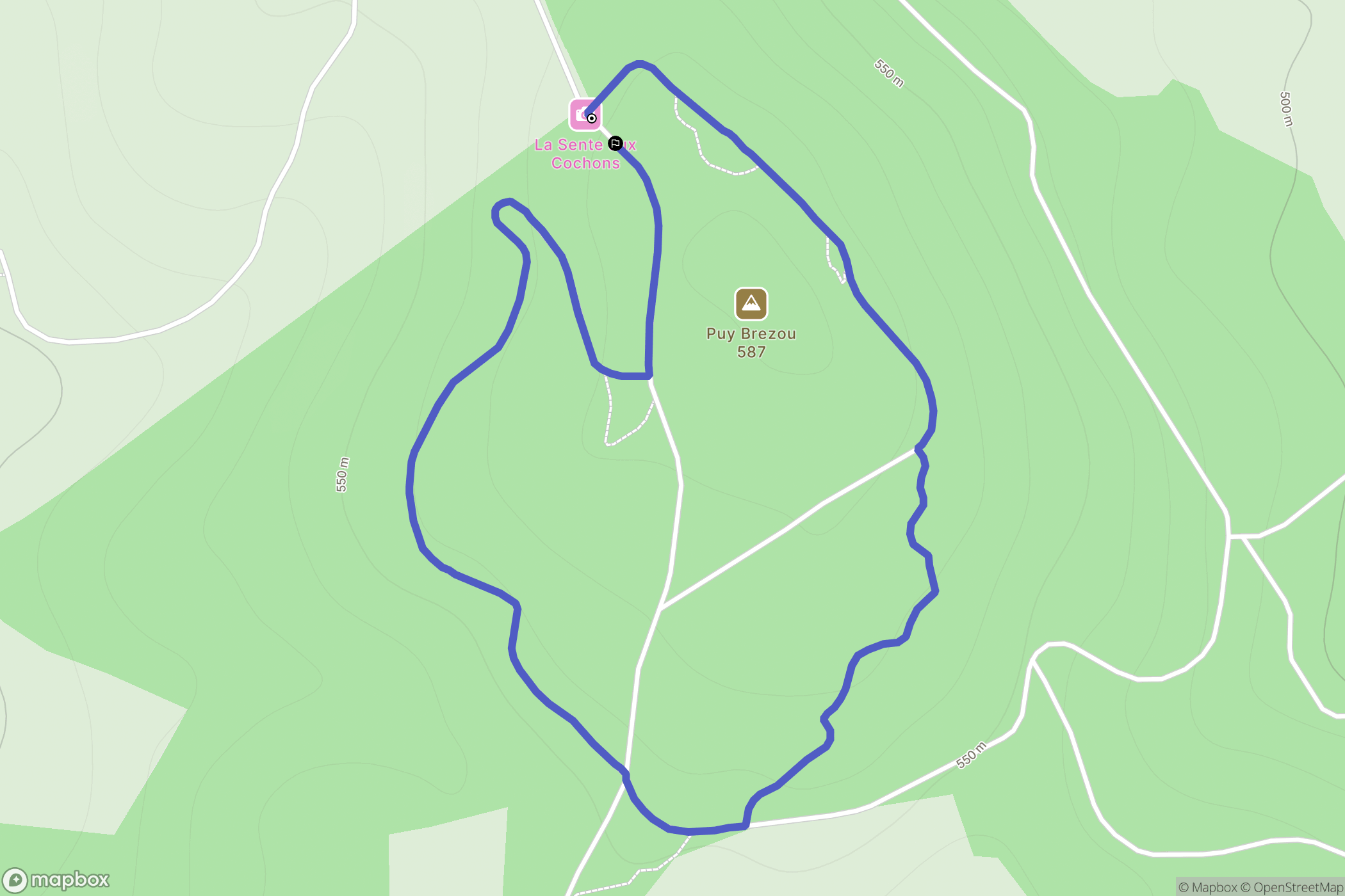 Neuville : carte du parcours de randonnée - France