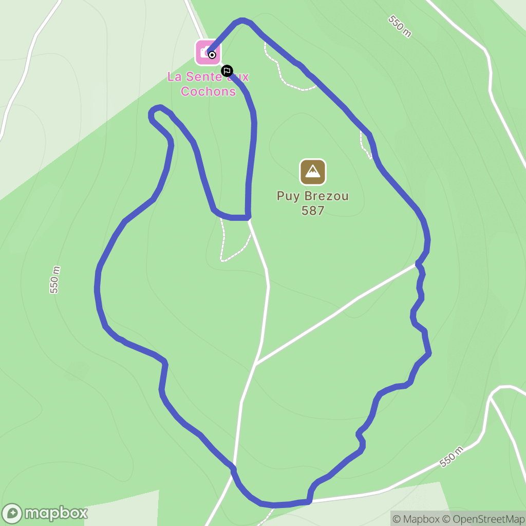 Neuville : carte du parcours de randonnée - France