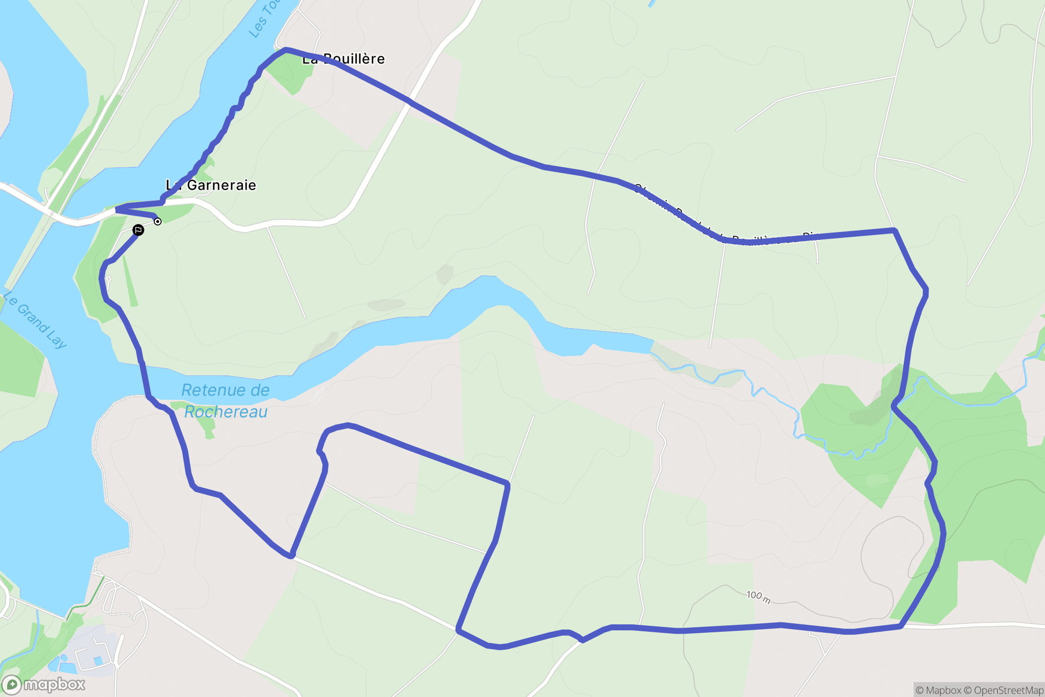 Chavagnes-les-Redoux : carte du parcours de randonnée - France