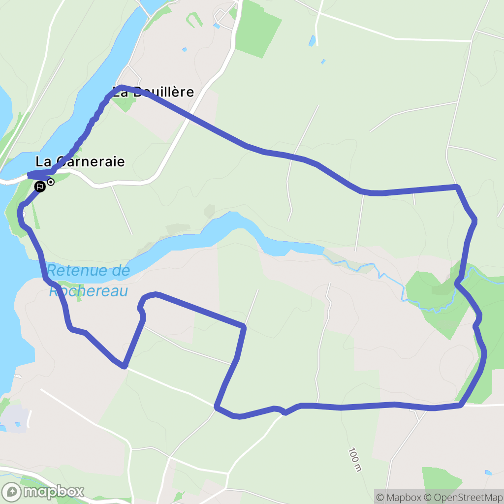 Chavagnes-les-Redoux : carte du parcours de randonnée - France