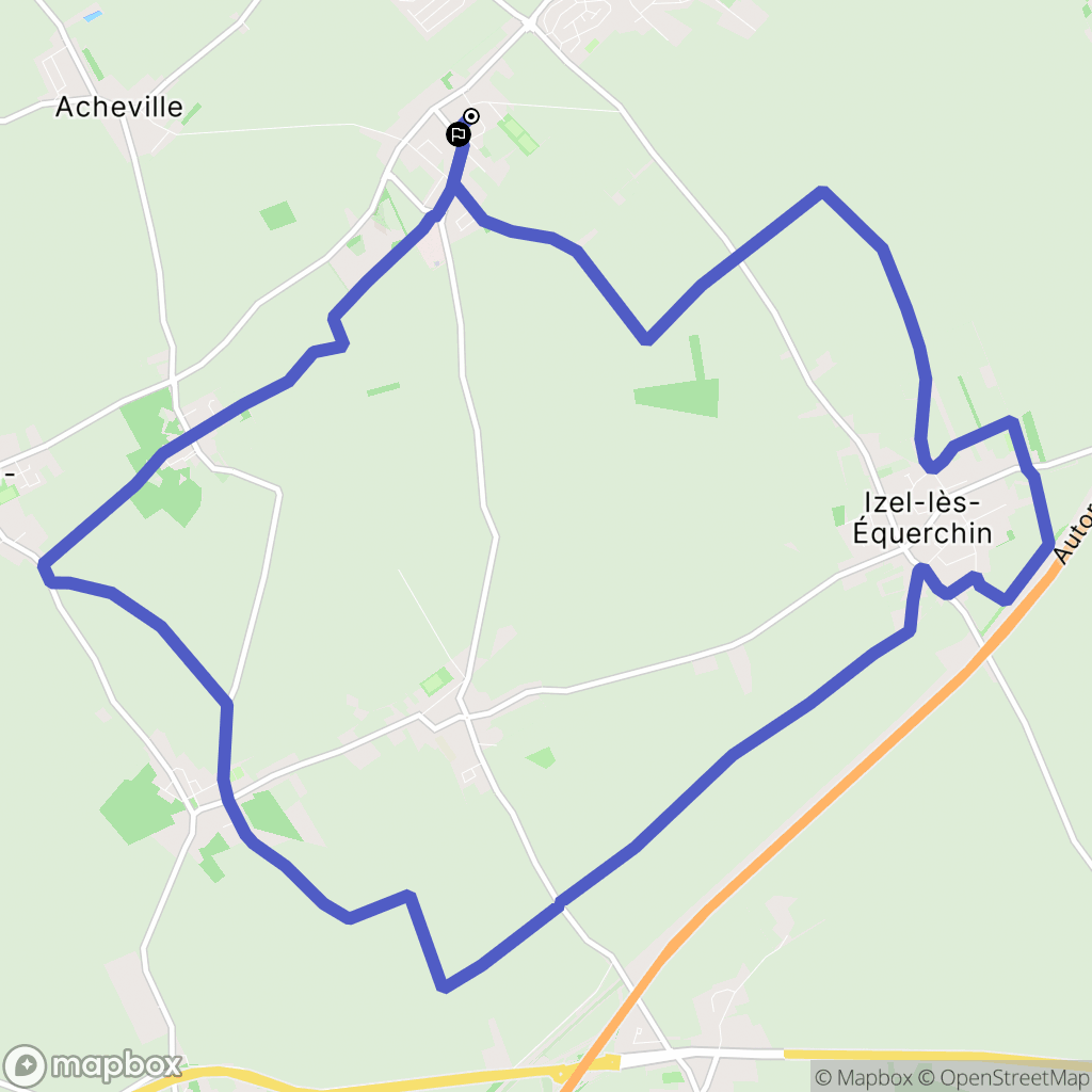 Bois-Bernard : carte du parcours de randonnée - France