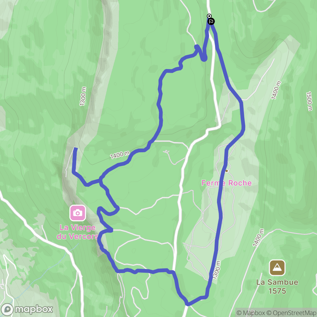 Villard-de-Lans : carte du parcours de randonnée - France