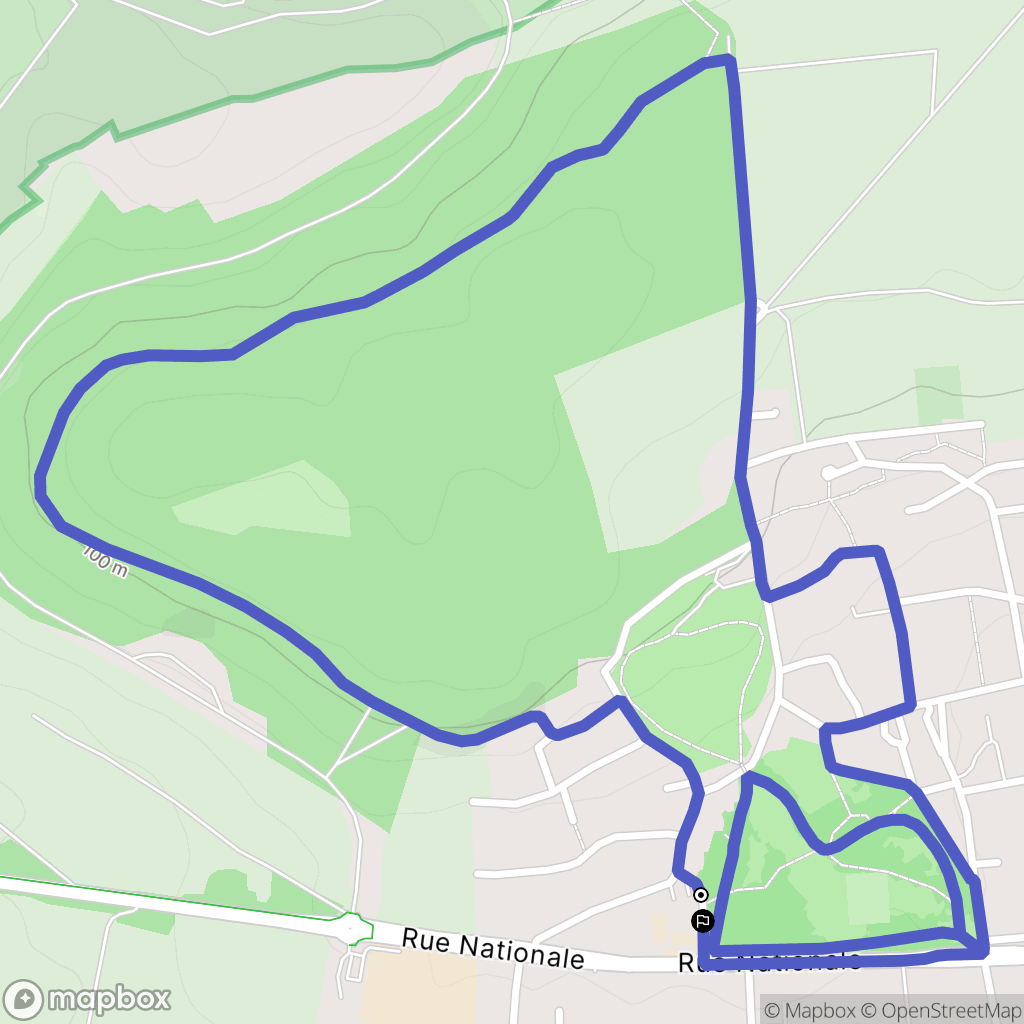 Issou : carte du parcours de randonnée - France