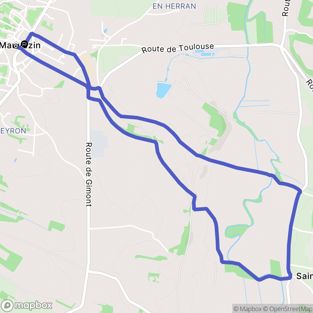 Mauvezin : carte du parcours de randonnée - France
