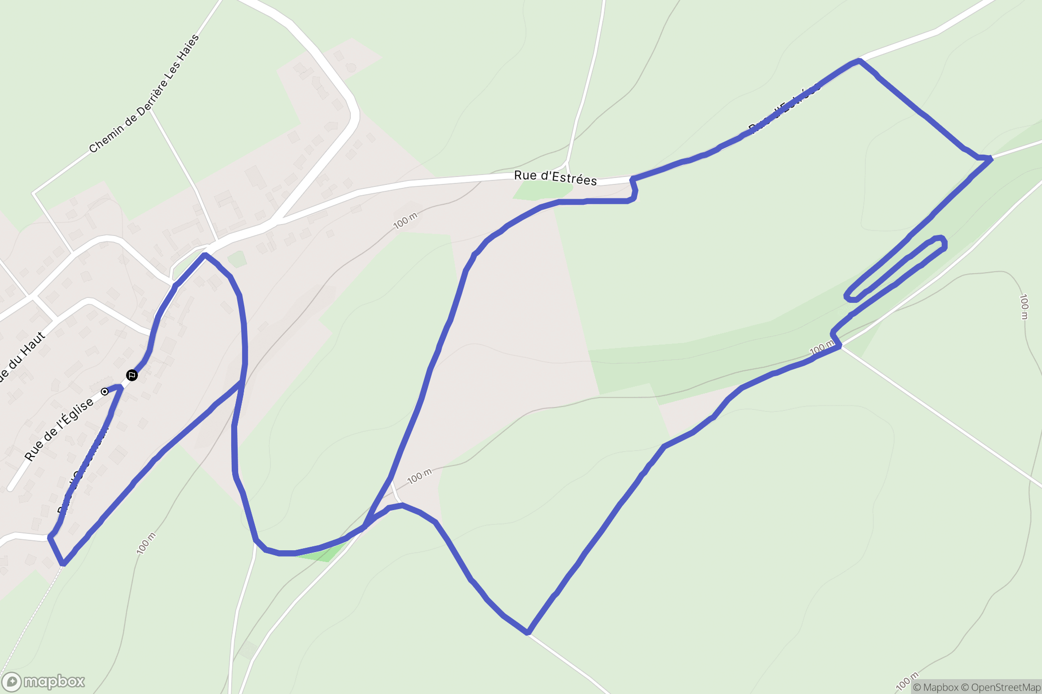 Grattepanche : carte du parcours de randonnée - France