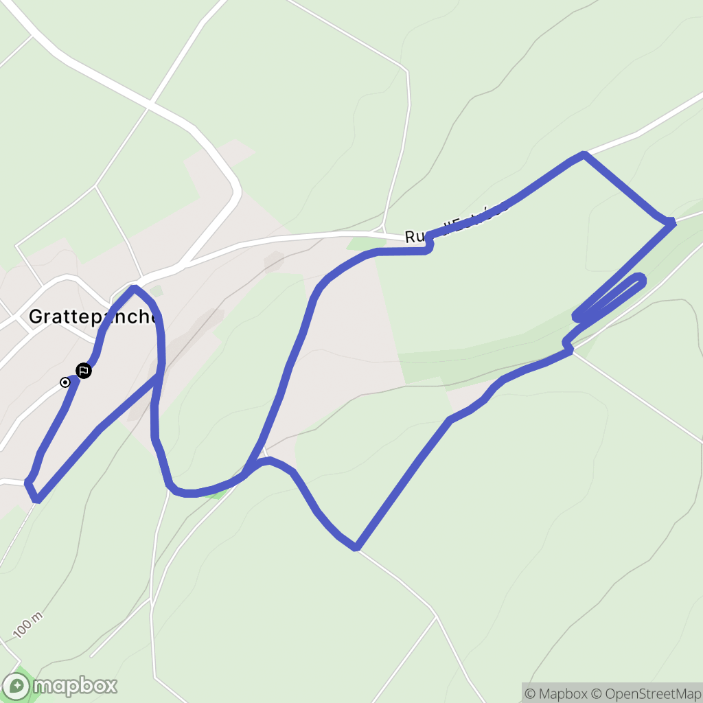 Grattepanche : carte du parcours de randonnée - France