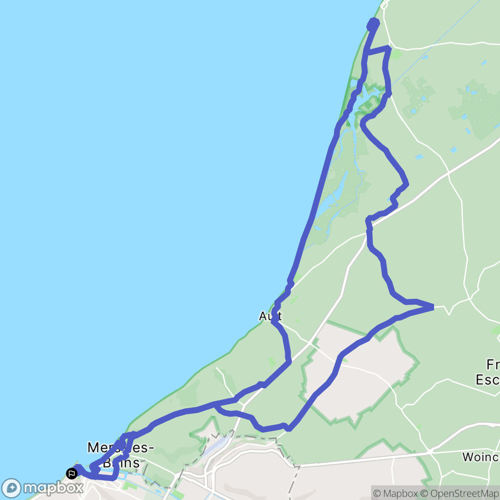 Le Tréport : carte du parcours de randonnée - France