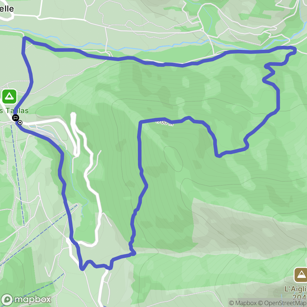 Ancelle : carte du parcours de randonnée - France