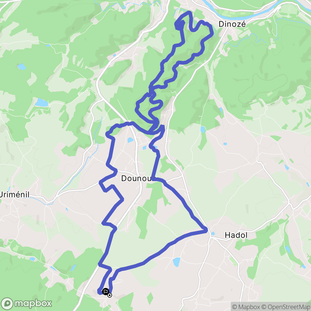 Hadol : carte du parcours de randonnée - France