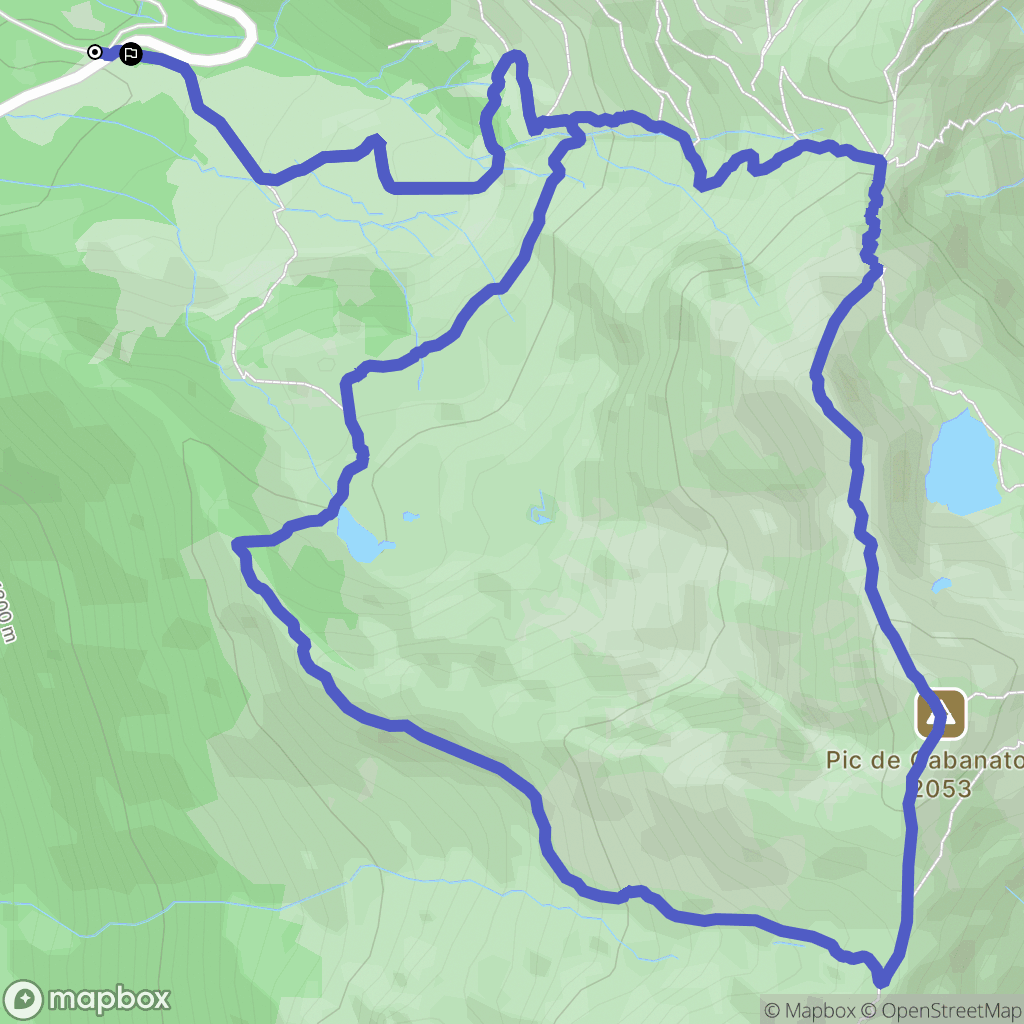 Aulus-les-Bains : carte du parcours de randonnée - France