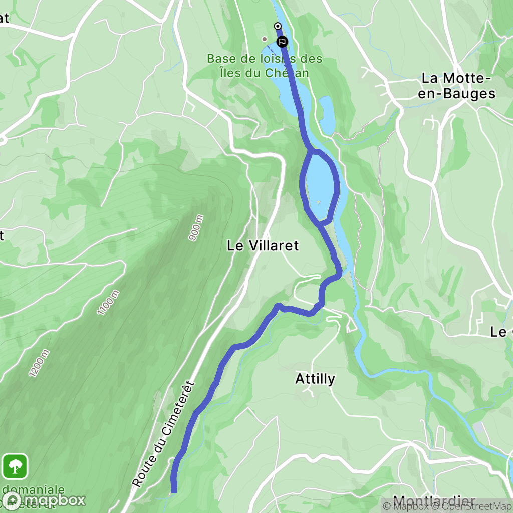 Lescheraines : carte du parcours de randonnée - France