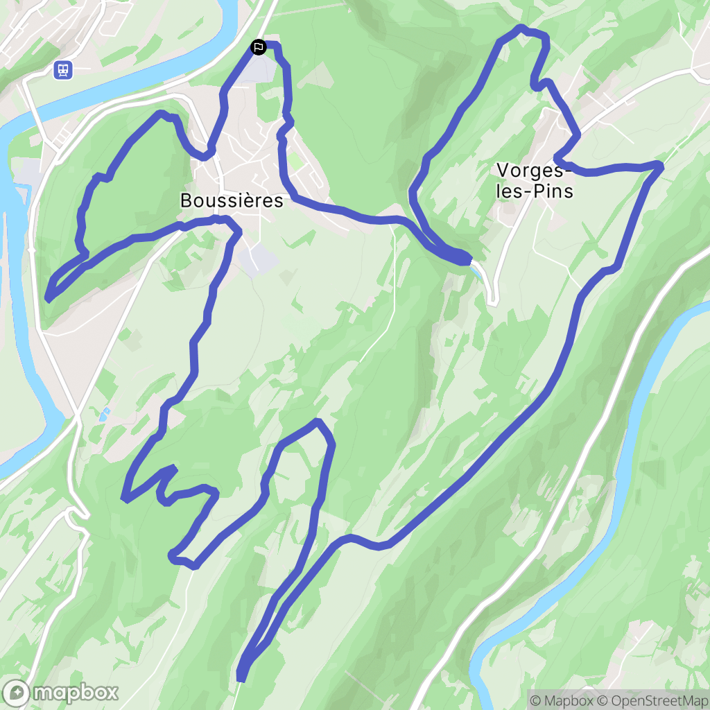 Thoraise : carte du parcours de randonnée - France